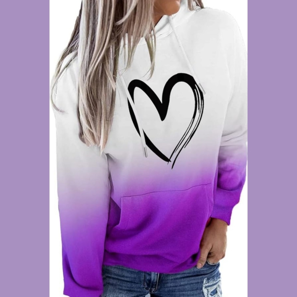NWT La Mode Gradient Drawstring Hoodie